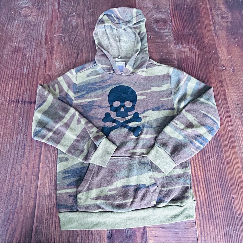 Camouflage Skull Hoodie UNISEX Kids 6/8